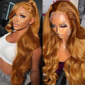 Brown Lace Front Wig Human Hair For Women 13X4 Lace Frontal Wigs Blonde Colored Body Wave Lace Wigs