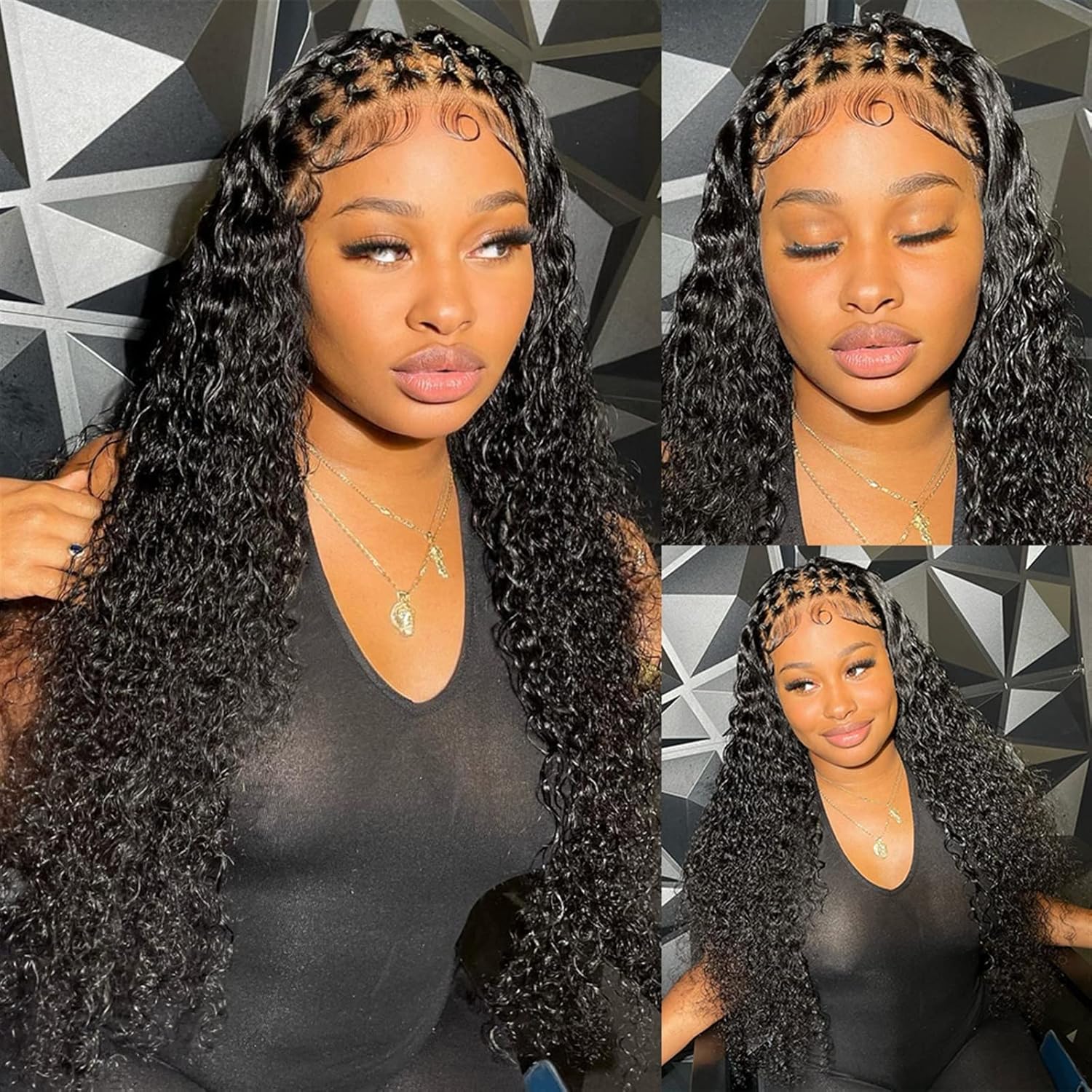 Glueless Lace Frontal Wigs Brazilian Hair